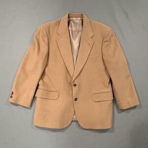 Vintage Hunt Valley Blazer Mens 42 Beige Camel Hair Sport Coat Jacket